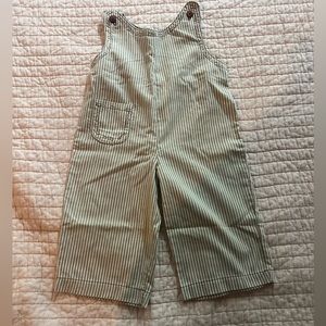 Vintage Toddler Baby One Piece Striped Short Set with Bear Details- 12M